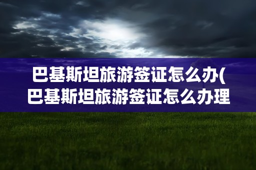 巴基斯坦旅游签证怎么办(巴基斯坦旅游签证怎么办理)