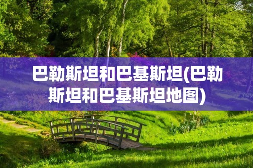 巴勒斯坦和巴基斯坦(巴勒斯坦和巴基斯坦地图)