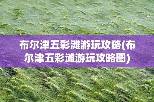 布尔津五彩滩游玩攻略(布尔津五彩滩游玩攻略图)
