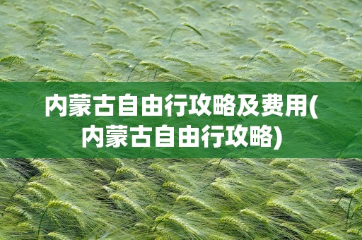 内蒙古自由行攻略及费用(内蒙古自由行攻略)