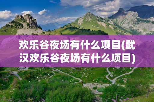 欢乐谷夜场有什么项目(武汉欢乐谷夜场有什么项目)