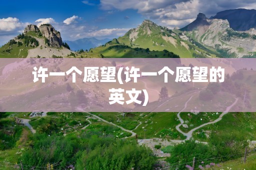 许一个愿望(许一个愿望的英文)