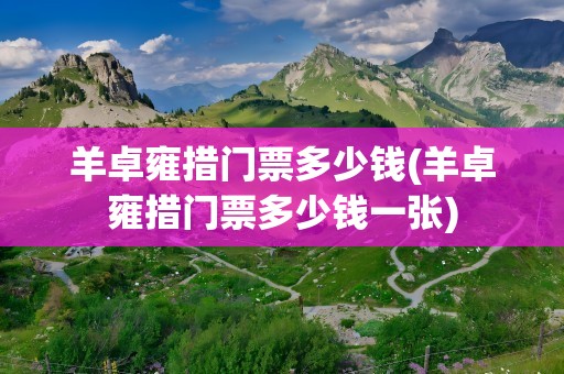羊卓雍措门票多少钱(羊卓雍措门票多少钱一张)