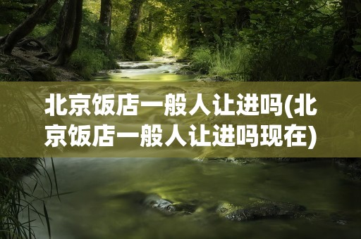 北京饭店一般人让进吗(北京饭店一般人让进吗现在)