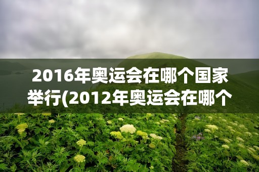2016年奥运会在哪个国家举行(2012年奥运会在哪个国家举行)