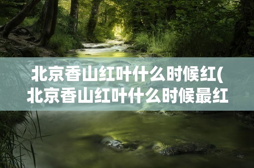 北京香山红叶什么时候红(北京香山红叶什么时候最红)