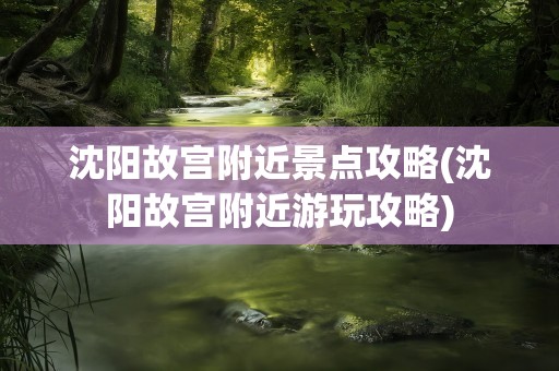 沈阳故宫附近景点攻略(沈阳故宫附近游玩攻略)