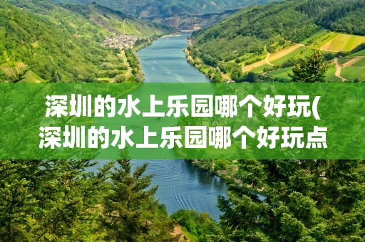 深圳的水上乐园哪个好玩(深圳的水上乐园哪个好玩点)