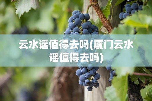 云水谣值得去吗(厦门云水谣值得去吗)