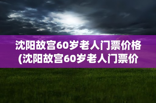 沈阳故宫60岁老人门票价格(沈阳故宫60岁老人门票价格多少)