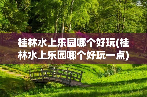 桂林水上乐园哪个好玩(桂林水上乐园哪个好玩一点)