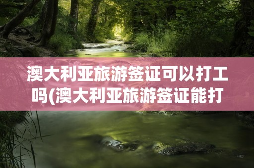 澳大利亚旅游签证可以打工吗(澳大利亚旅游签证能打工吗)