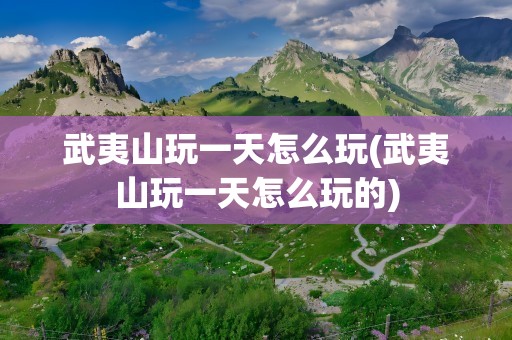 武夷山玩一天怎么玩(武夷山玩一天怎么玩的)
