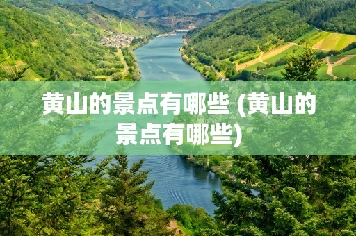 黄山的景点有哪些 (黄山的景点有哪些)