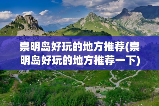 崇明岛好玩的地方推荐(崇明岛好玩的地方推荐一下)