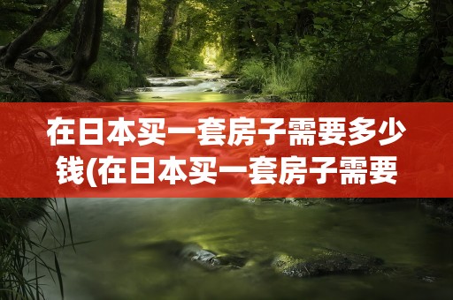 在日本买一套房子需要多少钱(在日本买一套房子需要多少钱呢)