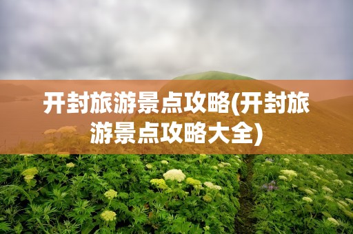开封旅游景点攻略(开封旅游景点攻略大全)
