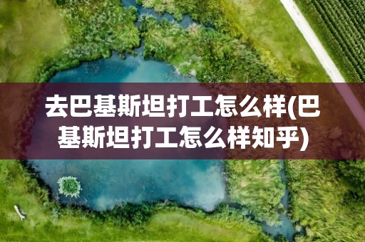 去巴基斯坦打工怎么样(巴基斯坦打工怎么样知乎)
