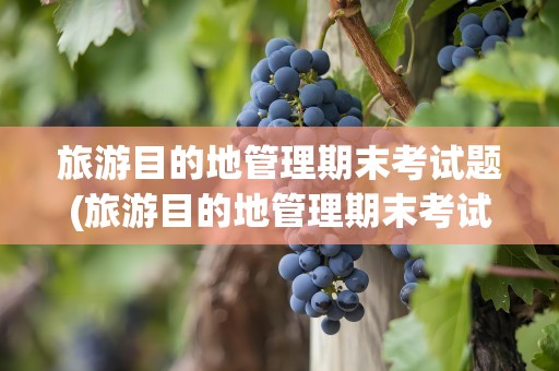 旅游目的地管理期末考试题(旅游目的地管理期末考试题库)