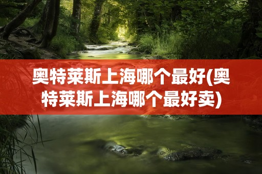 奥特莱斯上海哪个最好(奥特莱斯上海哪个最好卖)