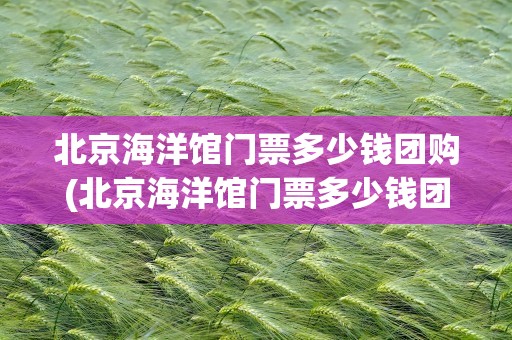 北京海洋馆门票多少钱团购(北京海洋馆门票多少钱团购一张)