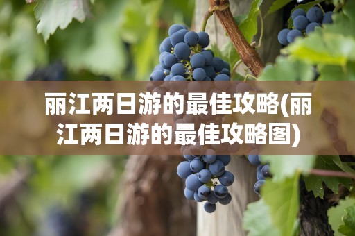 丽江两日游的最佳攻略(丽江两日游的最佳攻略图)