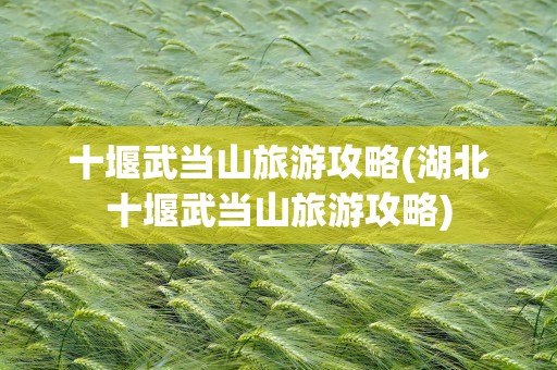 十堰武当山旅游攻略(湖北十堰武当山旅游攻略)