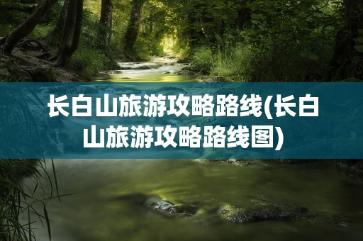 长白山旅游攻略路线(长白山旅游攻略路线图)