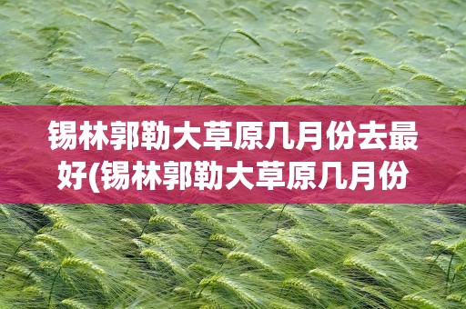 锡林郭勒大草原几月份去最好(锡林郭勒大草原几月份去最好玩)