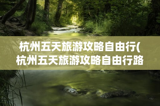 杭州五天旅游攻略自由行(杭州五天旅游攻略自由行路线)