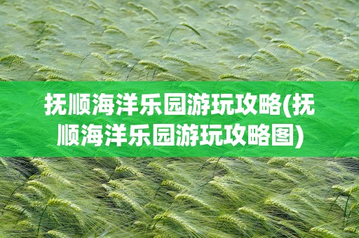 抚顺海洋乐园游玩攻略(抚顺海洋乐园游玩攻略图)