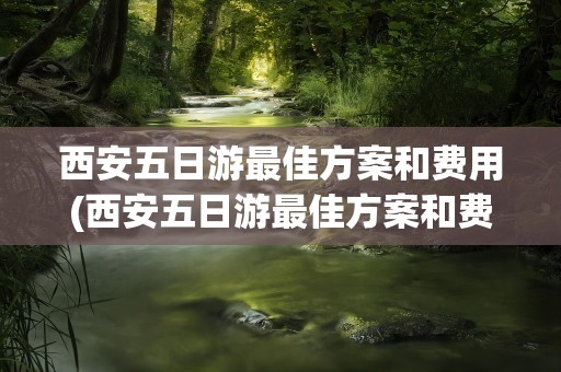 西安五日游最佳方案和费用(西安五日游最佳方案和费用自驾)