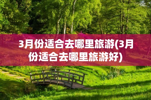 3月份适合去哪里旅游(3月份适合去哪里旅游好)