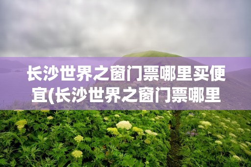长沙世界之窗门票哪里买便宜(长沙世界之窗门票哪里买便宜点)