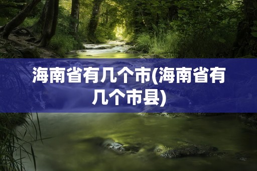 海南省有几个市(海南省有几个市县)