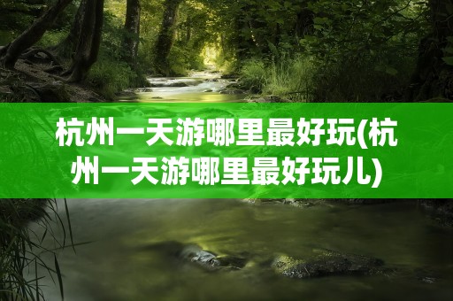 杭州一天游哪里最好玩(杭州一天游哪里最好玩儿)