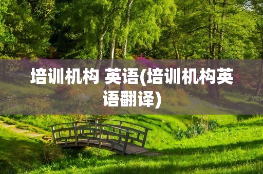 培训机构 英语(培训机构英语翻译)