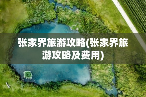 张家界旅游攻略(张家界旅游攻略及费用)