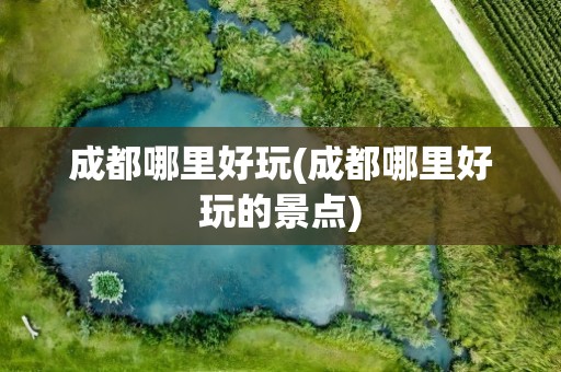 成都哪里好玩(成都哪里好玩的景点)