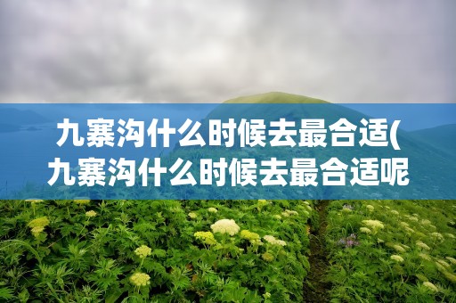 九寨沟什么时候去最合适(九寨沟什么时候去最合适呢)