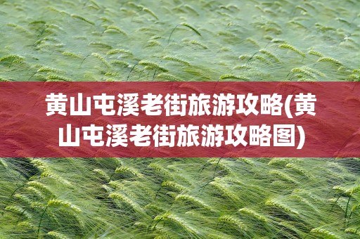 黄山屯溪老街旅游攻略(黄山屯溪老街旅游攻略图)