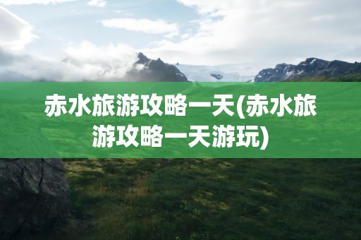 赤水旅游攻略一天(赤水旅游攻略一天游玩)
