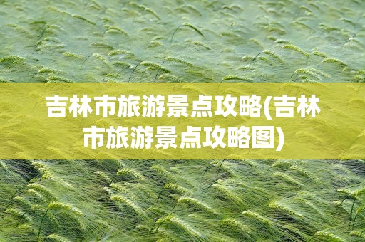 吉林市旅游景点攻略(吉林市旅游景点攻略图)