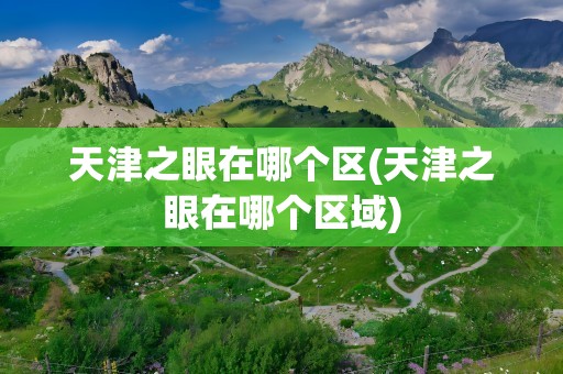 天津之眼在哪个区(天津之眼在哪个区域)