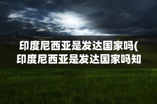 印度尼西亚是发达国家吗(印度尼西亚是发达国家吗知乎)