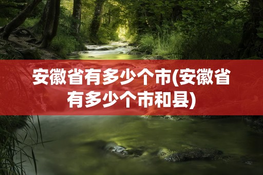 安徽省有多少个市(安徽省有多少个市和县)
