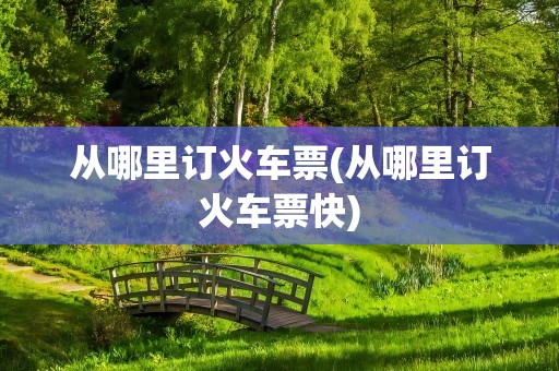 从哪里订火车票(从哪里订火车票快)