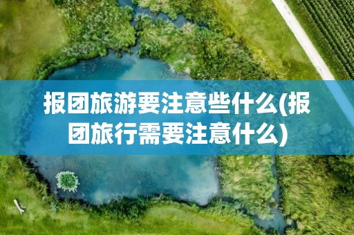 报团旅游要注意些什么(报团旅行需要注意什么)