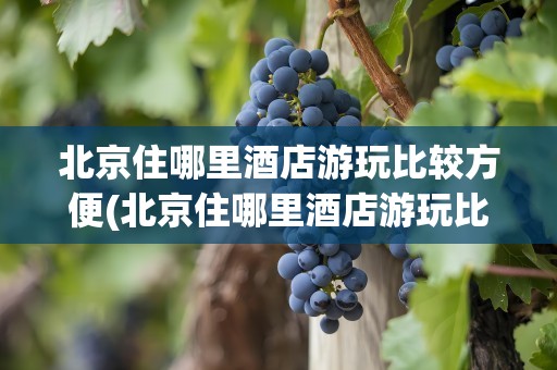 北京住哪里酒店游玩比较方便(北京住哪里酒店游玩比较方便呢)