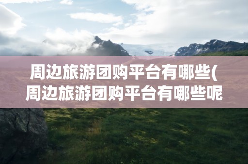 周边旅游团购平台有哪些(周边旅游团购平台有哪些呢)